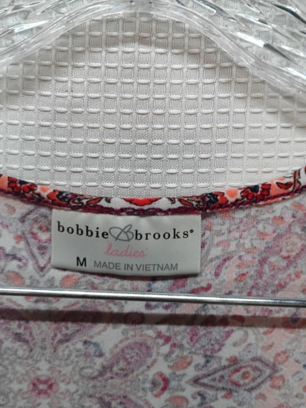 Vintage Bobbie Brooks Pink Red Floral Wrap Midi Dress - Picture 4 of 4